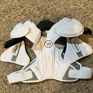 Warrior Youth Shoulder Pads - White and Gray